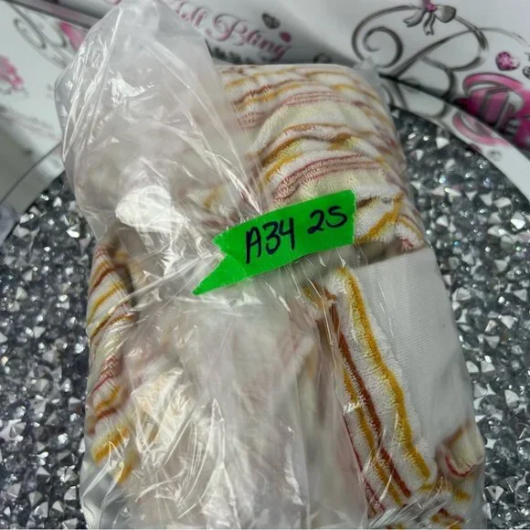 Billabong sweater zip up towel terry cloth beach Multicolor Striped Sweater - Picture 8 of 8